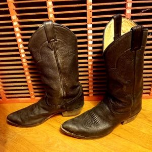 👢🖤 Mens blk western genuine leather boots🖤👢